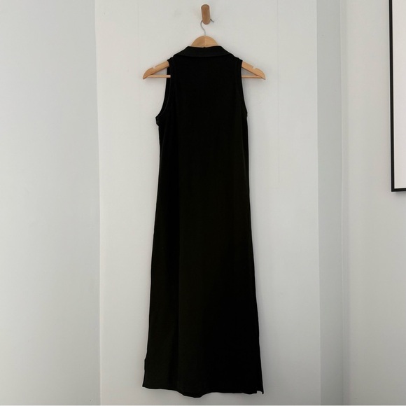 Vintage Lacoste black sleeveless polo midi dress - FR 40 (Medium) - Picture 4 of 6